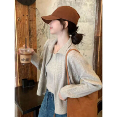 批发小香风针织套装女2025新款秋季穿搭一整套毛衣外套吊带背心两件套