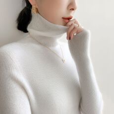 批发深灰色<b class='q'>高领</b>洋气针织衫女巨好看的冬装内搭打底衫修身百搭显瘦<b class='q'>毛衣</b>
