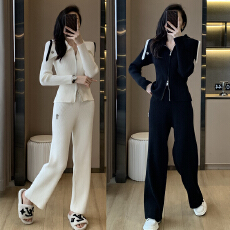 批发小香风<b class='q'>时尚</b>名媛针织套装秋季新款高级感洋气炸街气质潮牌两件套女