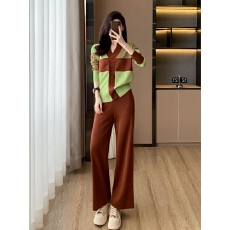 批发<b class='q'>欧洲站</b>气质<b class='q'>套装</b>2025秋季新款时尚气质洋气高级感休闲阔腿裤两件套