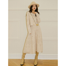 批发小香风名媛气质女神范针织<b class='q'>套装</b>新款<b class='q'>职业</b>减龄半身裙两件套