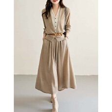 批发小香风<b class='q'>轻熟</b>复古假两件针织衫套装秋季新款气质高腰半身裙两件套女