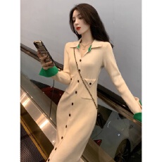 批发<b class='q'>连衣裙</b>秋装2025年新款女时尚气质高级感时尚减龄长袖减龄显瘦裙子