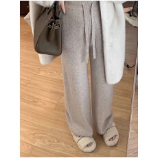 批发舒适百搭休闲长裤2025年<b class='q'>秋</b>季新款针织裤日常穿搭显瘦阔腿裤女