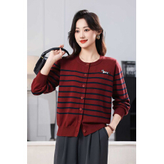 批发2026春装新品女装<b class='q'>上衣</b>条纹外贸刺绣开衫大方修身气质百搭<b class='q'>外套</b>时尚