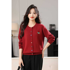 批发2026春装新品女装开衫宽松<b class='q'>外套</b>外贸刺绣彩扣上衣<b class='q'>百搭</b>修身显瘦潮流