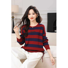 批发2026春装新品女装套头条纹<b class='q'>外套</b>外贸烫钻装饰宽松上衣时尚<b class='q'>百搭</b>潮流