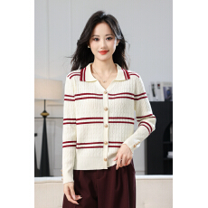 批发2026春装新品麻花开衫外贸条纹纽扣外套<b class='q'>潮流</b>休闲<b class='q'>时尚</b>修身上衣<b class='q'>女装</b>