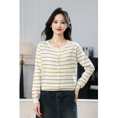 批发2026春装新品开衫外贸条纹爱心纽扣外套<b class='q'>潮流</b>休闲<b class='q'>时尚</b>修身上衣<b class='q'>女装</b>