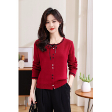 批发2026春装新品圣诞开衫外套针织衫外贸时尚<b class='q'>修身</b>洋气休闲<b class='q'>运动</b>潮流女