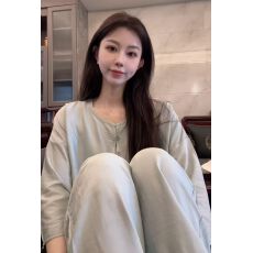 批发长裤中袖】新款春秋休闲风2026<b class='q'>妈妈</b><b class='q'>套装</b>新中式原宿时尚简约两件套