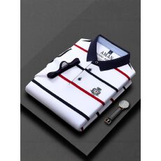 批发条纹短袖polo衫男款2026夏季新款港风潮牌宽松休闲百搭半袖上衣男