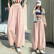 批发夏季多巴胺花朵灯笼阔腿裤宽松<b class='q'>百搭</b>高腰显瘦休闲小个子九分花苞裤