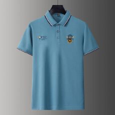 批发夏季新款男士翻领<b class='q'>商务</b>POLO衫轻奢短袖男装T恤打底衫百搭刺绣上衣