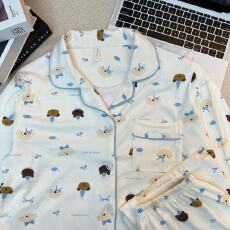 批发德绒可爱小狗睡衣女秋冬季珊瑚绒加绒加厚<b class='q'>长袖</b>春秋款家居服套<b class='q'>装</b>