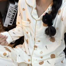 批发德绒卡皮巴拉睡衣女秋冬季珊瑚绒加绒加厚<b class='q'>长袖</b>春秋款家居服套<b class='q'>装</b>