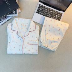 批发德绒粉色小碎花睡衣女秋冬季珊瑚绒加绒加厚<b class='q'>长袖</b>春秋款家居服套<b class='q'>装</b>