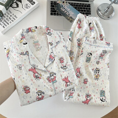 云朵棉卡通睡衣女款2025新款春秋季长袖长宽松家居服套装