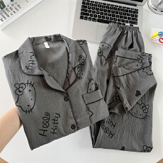 云朵棉卡通睡衣女款2025新款春秋季长袖长宽松家居服套装