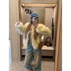 批发2025秋冬新款美式宽松直筒垂感<b class='q'>显瘦</b>休闲拖地长裤配毛毛腰带