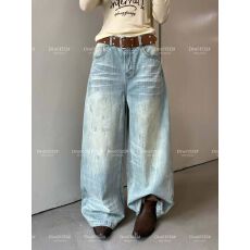 批发重工烫阔腿牛仔裤女欧洲站2026春装新款欧货<b class='q'>女装</b>时尚直筒<b class='q'>裤子</b>潮