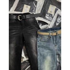 批发2026春款新款美式复古高腰百搭显瘦<b class='q'>牛仔裤</b>女配腰带