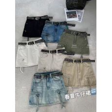 批发工装牛仔半身裙女2026年<b class='q'>春</b>款新款设计感高腰宽松显瘦a字裤裙