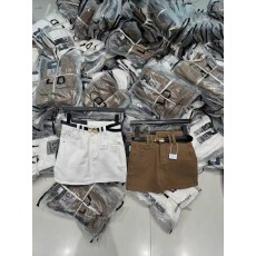 批发2026年春季新款时尚百搭半身裙女美式卡其色复古水洗通勤牛仔短裙