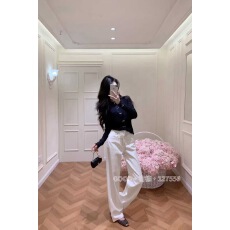 批发2026春季新款提花高腰直筒牛仔裤女蓝色显瘦百搭休闲长裤高级感