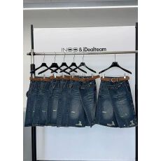 批发INSS 2026春季新款设计感复古泼墨不规则牛仔裤<b class='q'>七分裤</b>直筒阔腿<b class='q'>裤</b>