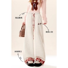 批发纯棉华棉刷毛复合150G牛奶丝  240G银狐绒刺绣卫裤