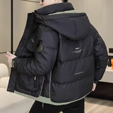 批发男士冬季外套<b class='q'>羽绒服</b>男款2025年新款加厚防寒棉服连帽男生外套