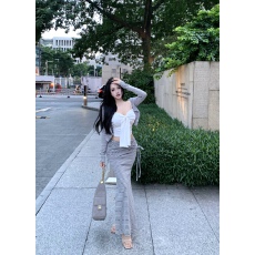批发纯欲风条纹长袖开衫内搭吊带背心女2025秋季新款显瘦半身裙三件套