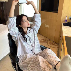 批发优质量春季睡衣<b class='q'>女</b>士新款云朵棉长袖翻领长裤休闲家居服套装