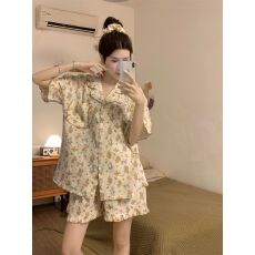 批发【实拍】 纯棉纱 韩国甜美可爱滑板小狗薄款夏季短袖套<b class='q'>装</b>家居服