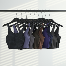 批发LD 无缝瑜伽<b class='q'>文胸</b>高强度速干运动上衣外穿跑步健身瑜伽U型背心