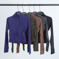 批发LD 短款立领<b class='q'>夹克</b><b class='q'>女</b>式瑜伽外套健身服立领<b class='q'>夹克</b>透气修身运动短<b class='q'>夹克</b>