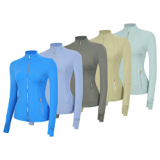 批发LD Define夹克金收腰<b class='q'>修身</b>跑步户外瑜伽服裸感瑜伽上衣女