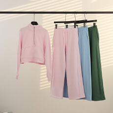 LULULAICE宽松全拉卫衣女士运动拉链连帽开衫Scuba外套加绒瑜伽服