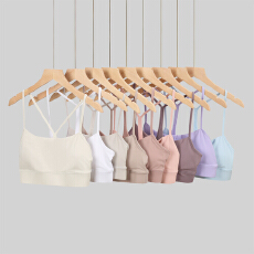 批发LULULAICE<b class='q'>运动</b>Y形<b class='q'>背心女</b>带胸垫性感细内衣带美背健身瑜伽上衣吊带