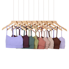 批发LULULAICE<b class='q'>运动</b>Y形<b class='q'>背心女</b>带胸垫性感细内衣带美背健身瑜伽上衣吊带