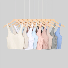 批发LD 无缝瑜伽<b class='q'>文胸</b>高强度速干运动上衣外穿跑步健身瑜伽U型背心