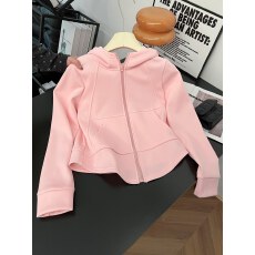 设计感加绒加厚连帽卫衣外套女秋冬新款大码胖MM显瘦保暖帽衫上衣