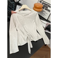 批发<b class='q'>大码</b>不规则长袖T恤女秋冬内搭胖mm显瘦宽松设计感小众<b class='q'>打底衫</b>上衣