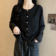 批发大码胖MM高级感短外套女士早秋2025新款宽松休闲<b class='q'>外</b><b class='q'>搭</b><b class='q'>开衫</b><b class='q'>长袖</b>上衣