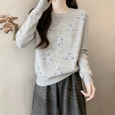 批发<b class='q'>大码</b>韩系慵懒套头毛衣女冬季2026新款胖mm宽松减龄内搭针织衫上衣