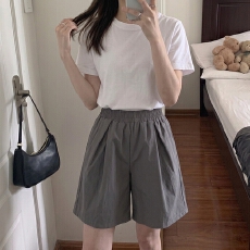 批发2026夏季薄款冰丝速干<b class='q'>裤</b>裙宽松休闲阔腿<b class='q'>裤</b><b class='q'>大码</b>胖mm高腰显瘦五分<b class='q'>裤</b>