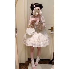 批发蔷薇甜美碎花<b class='q'>吊带</b>裙潮套装<b class='q'>连衣裙</b>早春新款斜肩印花毛衣