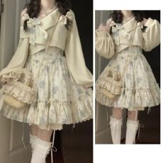 批发（原版质量）法式复古田园风甜美一整套碎花<b class='q'>吊带</b><b class='q'>连衣裙</b>春夏新款