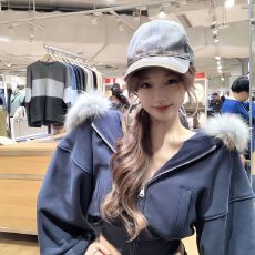 批发《华棉复合牛奶丝--银狐绒》 美潮连帽加绒卫衣